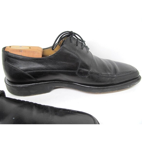 Mezlan Mens Black Apron Toe Derby Shoes Size US 10 Quality Made In Spain - Picture 7 of 16